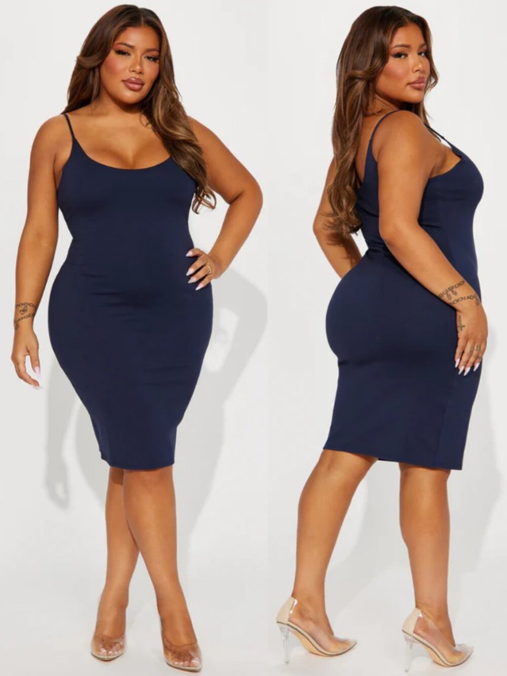 NWT Fashion Nova 2X Midi Cami Dress